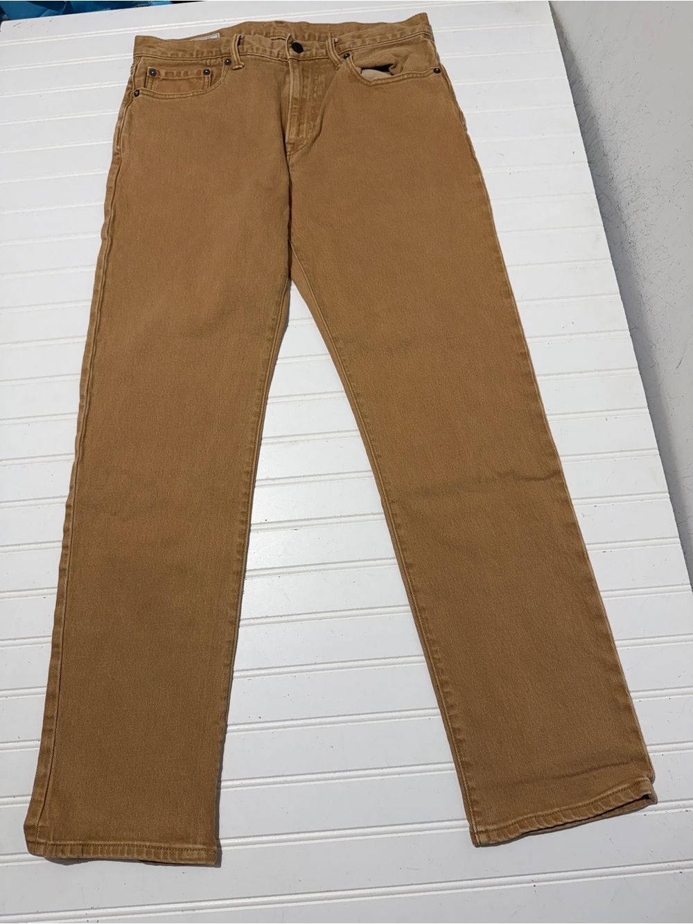 Gap Men’s Brown Straight Leg Pants | GapFlex Stretch | Tag 32x32 Camel/Tan